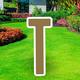 Gold Letter (T) Corrugated Plastic Yard Sign, 30in